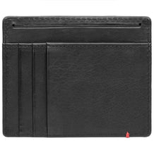 Load image into Gallery viewer, Black Leather Wallet- Anchor Metal Plate Design
