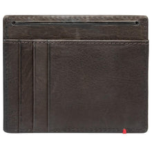 Load image into Gallery viewer, Mocha Leather Wallet- Cross Wings Metal Plate Design
