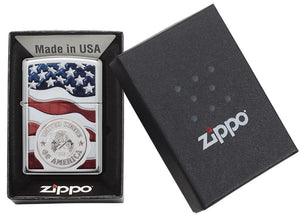 American Stamp on Flag