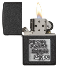 Load image into Gallery viewer, Black Crackle Silver Zippo Logo
