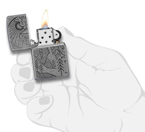 Armor® Antique Silver Mountain Design
