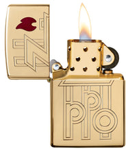 Load image into Gallery viewer, Armor&lt;sup&gt;®&lt;/sup&gt; High Polished Brass Abstract Logo
